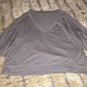 Grey lululemon crop tee